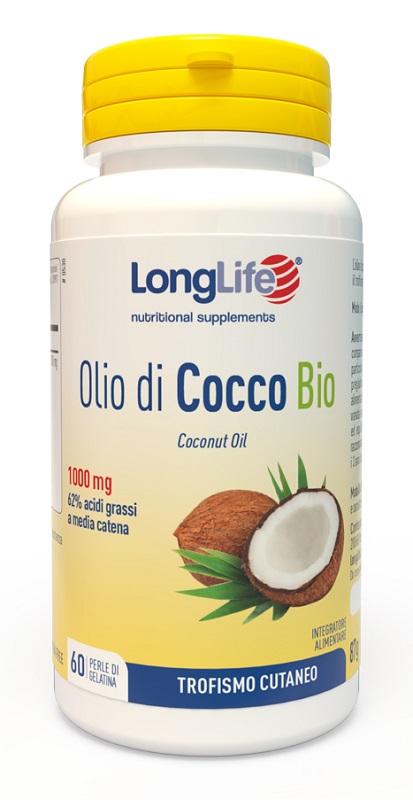 LONGLIFE OLIO COCCO BIO 60 PERLE IN GELATINA - Farmacianuova.eu