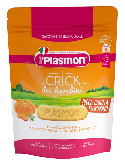 PLASMON CRICK ZUCCA/CARORA/ROSMARINO 100 G - Farmacianuova.eu