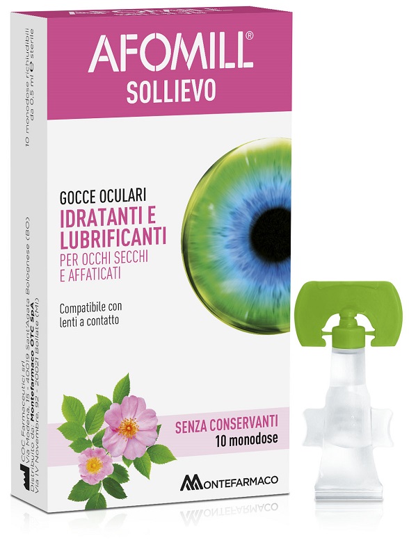 AFOMILL SOLLIEVO GOCCE OCULARI OCCHI 10 FIALE DA 0,5 ML - Farmacianuova.eu