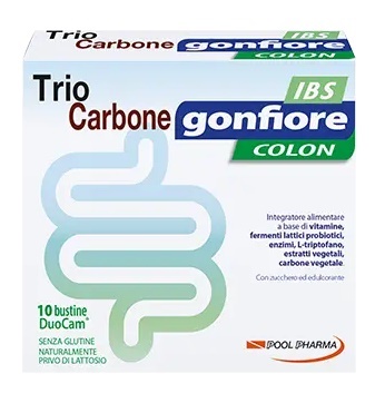 TRIOCARBONE GONFIORE IBS 10 BUSTE DUOCAM DA 2 G + 1,5 G - Farmacianuova.eu