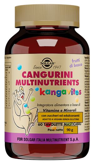 CANGURINI MULTINUTRIENTS FRUTTI BOSCO 60 TAVOLETTE MASTICABILI - Farmacianuova.eu