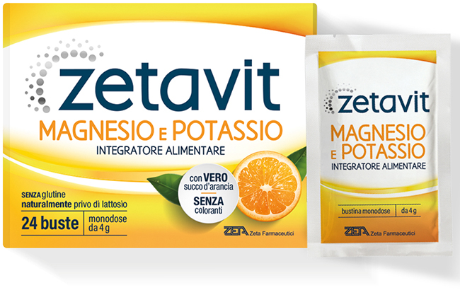 ZETAVIT MAGNESIO POTASSIO 24 BUSTINE DA 4 G - Farmacianuova.eu