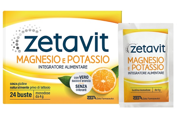 ZETAVIT MAGNESIO POTASSIO SENZA ZUCCHERO 24 BUSTINE DA 6 G - Farmacianuova.eu