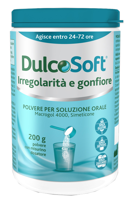 DULCOSOFT IRREGOLARITA' E GONFIORE POLVERE SOLUBILE 200 G - Farmacianuova.eu