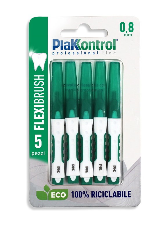 PLAKKONTROL FLEXIBRUSH SCOVOLINI INTERDENTALI 0,8 5 PEZZI - Farmacianuova.eu