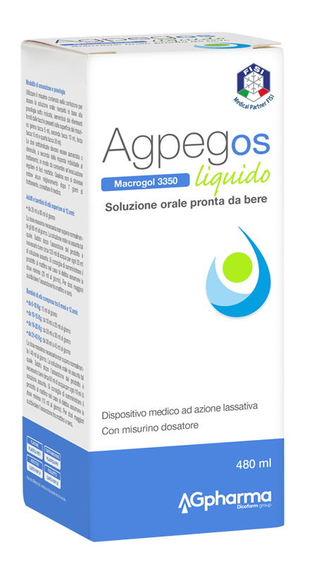 AGPEG OS MACROGOL 3350 LIQUIDO 480 ML - Farmacianuova.eu