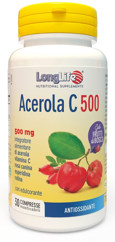 LONGLIFE ACEROLA C500 FRUTTI DI BOSCO 30 COMPRESSE - Farmacianuova.eu