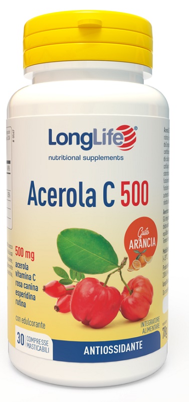 LONGLIFE ACEROLA C500 ARANCIA 30 COMPRESSE - Farmacianuova.eu