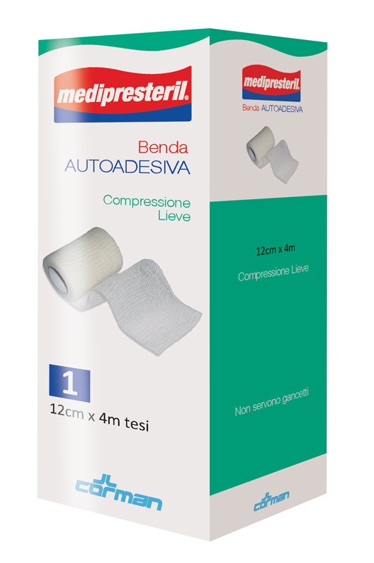 MEDIPRESTERIL BENDA AUTOADESIVA 12X400 CM 1 PEZZO - Farmacianuova.eu