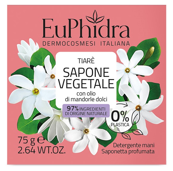 EUPHIDRA SAPONETTA VEGETALE TIARE' 75 G - Farmacianuova.eu