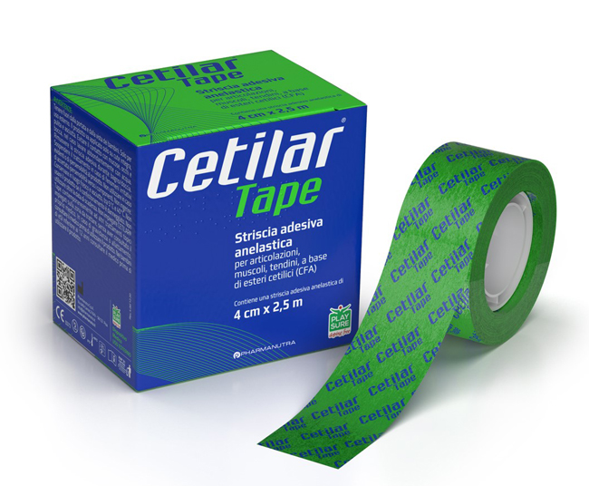 STRISCIA ADESIVA ANELASTICA CETILAR TAPE CM 4 X 2,5 M - Farmacianuova.eu