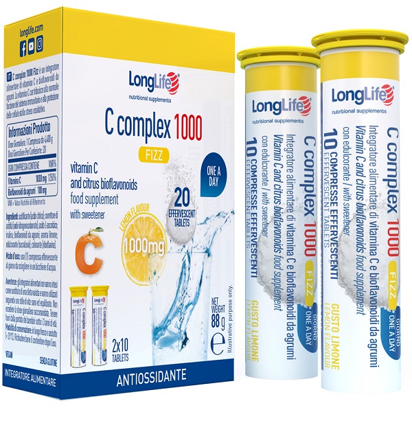 LONGLIFE C COMPLEX 1000 FIZZ 20 COMPRESSE EFFERVESCENTI - Farmacianuova.eu