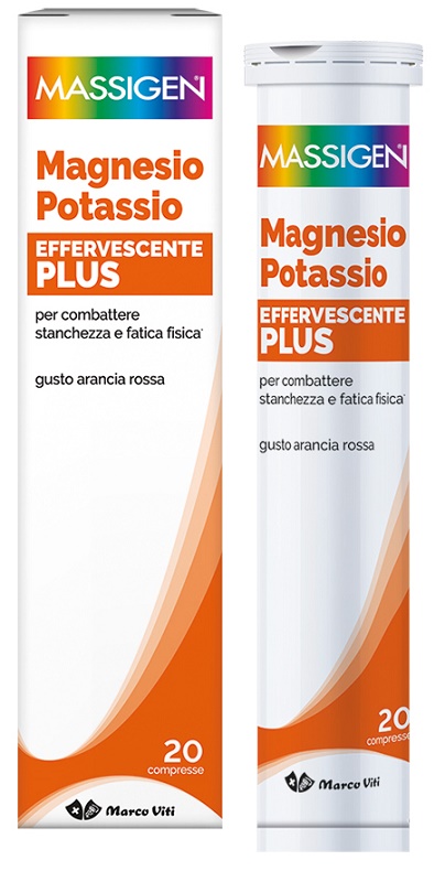 MASSIGEN MAGNESIO POTASSIO PLUS 20 COMPRESSE EFFERVESCENTI - Farmacianuova.eu