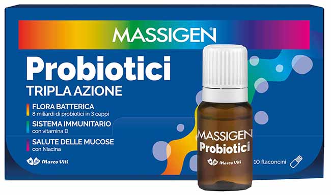 MASSIGEN PROBIOTICI 10 FLACONCINI X 8 ML - Farmacianuova.eu
