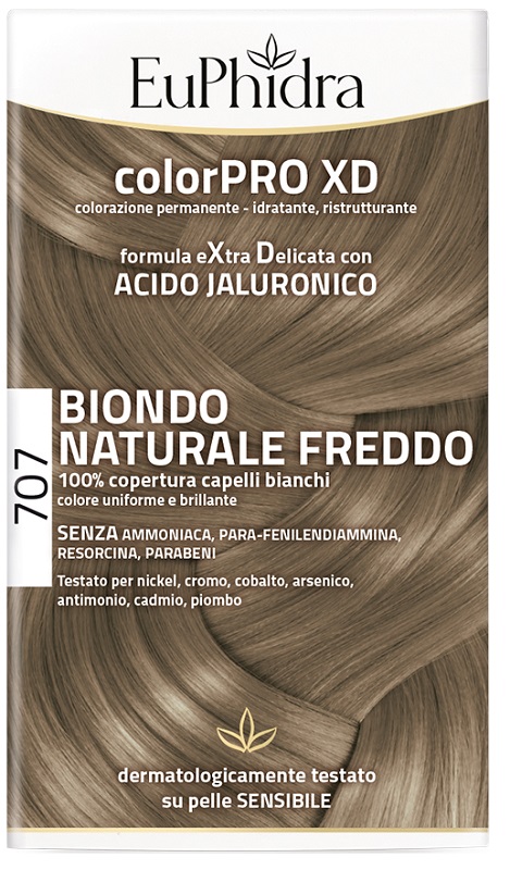 EUPHIDRA COLORPRO XD 707 BIONDO NATURALE F COLORE + ATTIVANTE + BALSAMO + CUFFIA + GUANTI - Farmacianuova.eu