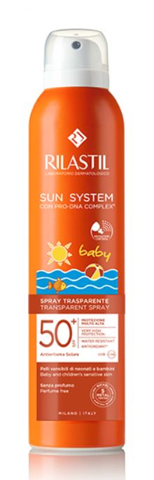 RILASTIL SUN SYSTEM BABY TRANSPARENT SPRAY SPF50+ 200 ML - Farmacianuova.eu