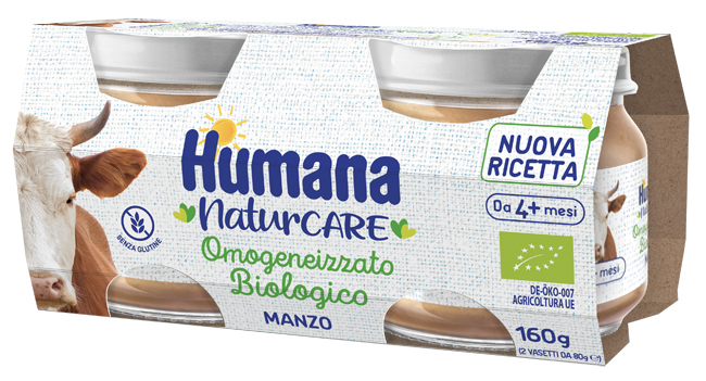 HUMANA OMOGENEIZZATO MANZO BIOLOGICO 2 PEZZI 80 G - Farmacianuova.eu