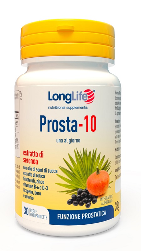 LONGLIFE PROSTA-10 30 PERLE FOTOPROTETTE - Farmacianuova.eu