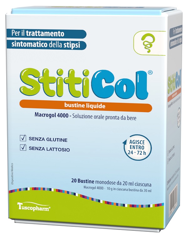 STITICOL 20 BUSTINE DA 20 ML SENZA GLUTINE SENZA LATTOSIO - Farmacianuova.eu