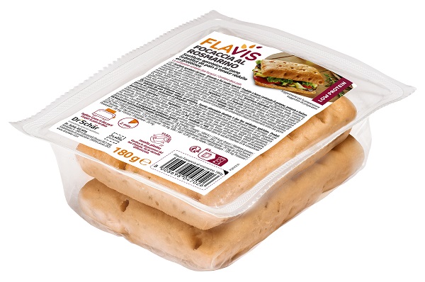 FLAVIS FOCACCIA ROSMARINO 2 PEZZI DA 90 G - Farmacianuova.eu