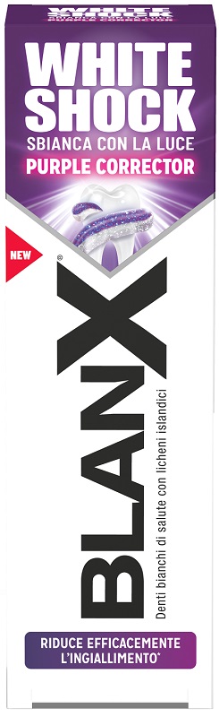 BLANX WHITE SHOCK PURPLE CORRECTOR DENTIFRICIO 75 ML - Farmacianuova.eu