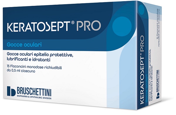 GOCCE OCULARI KERATOSEPT PRO 15 FLACONCINI MONODOSE RICHIUDIBILI DA 0,5 ML - Farmacianuova.eu