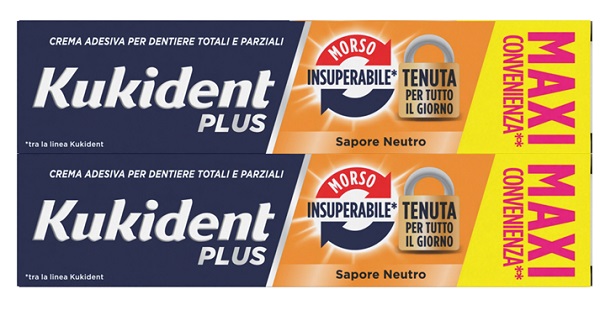 KUKIDENT BIPACCO MORSO INSUPERABILE CREMA ADESIVA DENTIERE 57 G X 2 - Farmacianuova.eu