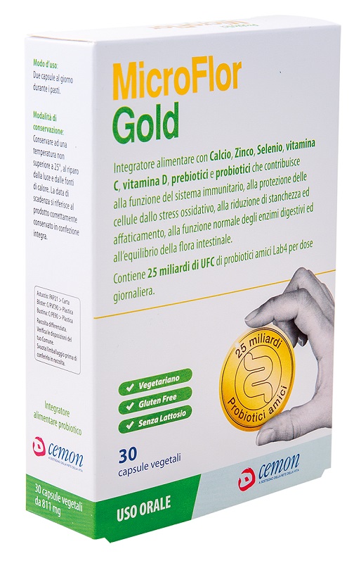 MICROFLOR GOLD 30 CAPSULE VEGETALI - Farmacianuova.eu