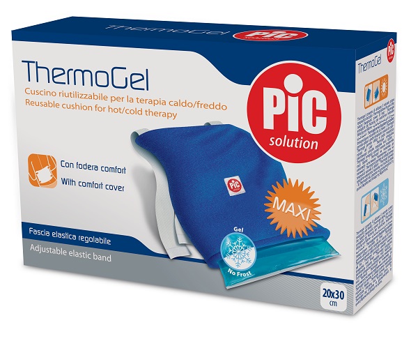 CUSCINO THERMOGEL RIUTILIZZABILE PER TERAPIA CALDO FREDDO CM 20X30 CON FODERA FASCIA ELASTICA ITC - Farmacianuova.eu