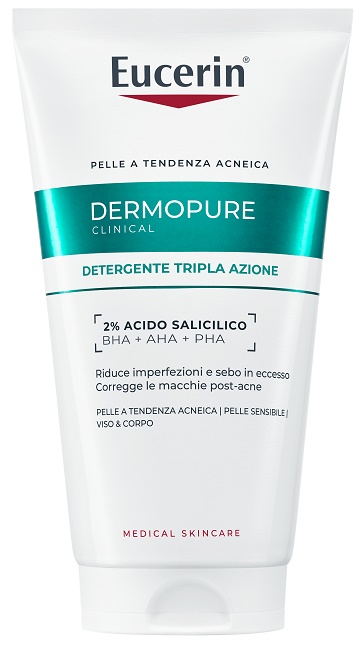 EUCERIN DERMOPURE CLINICAL DETERGENTE TRIPLA AZIONE 150 ML - Farmacianuova.eu