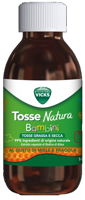 VICKS TOSSE NATURA BAMBINI TOSSE GRASSA E SECCA GUSTO MIELE E FRAGOLA 140 ML - Farmacianuova.eu
