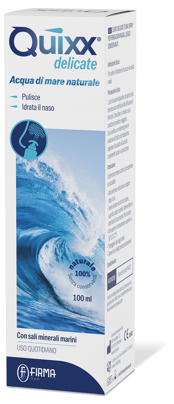 SOLUZIONE SPRAY PER IRRIGAZIONI NASALI QUIXX DELICATE ACQUA MARINA ISOTONICA 100 ML - Farmacianuova.eu