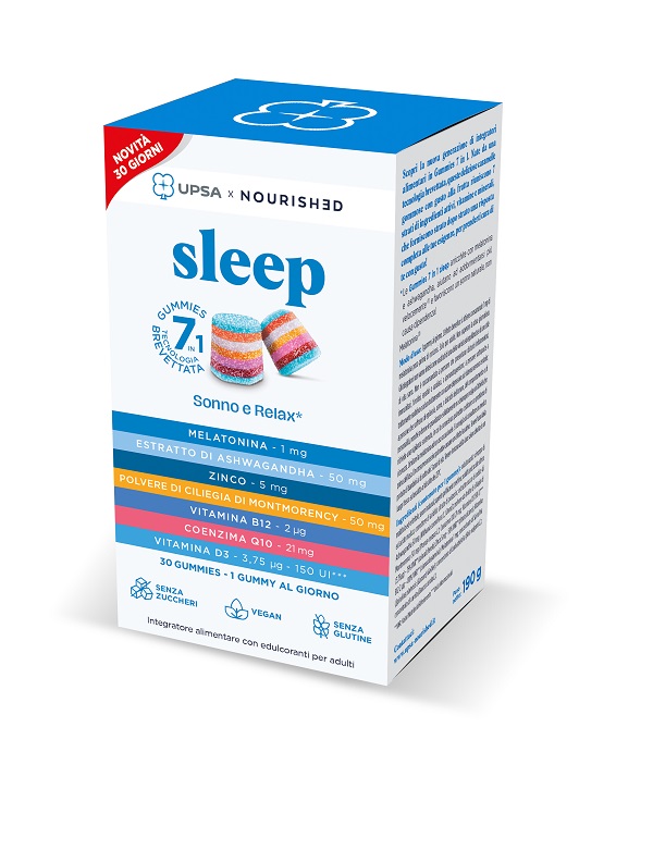 UPSA X NOURISHED SLEEP 30 GIORNI NUOVA FORMULAZIONE 30 GUMMIES - Farmacianuova.eu