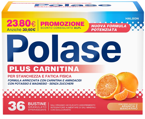 POLASE PLUS CARNITINA PROMO 36 BUSTINE GRANULATO EFFERVESCENTE DA 6,8 G - Farmacianuova.eu