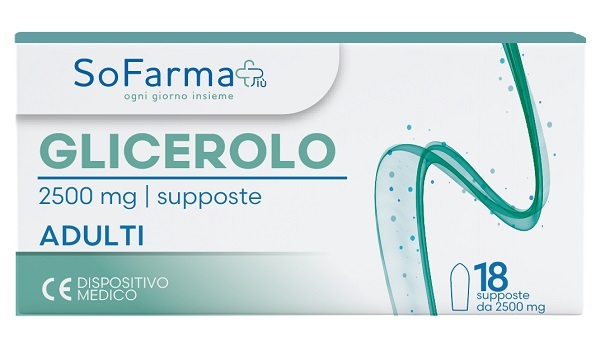 GLICEROLO SUPPOSTE ADULTI 2250 MG 18 PEZZI SOFARMAPIU' - Farmacianuova.eu