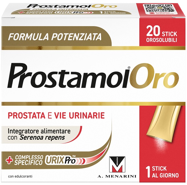 PROSTAMOL ORO 20 STICK OROSOLUBILI DA 1,6 G GUSTO FRUTTI ROSSI CON EDULCORANTI SENZA ZUCCHERI SENZA GLUTINE NATURALMENTE PRIVO DI LATTOSIO - Farmacianuova.eu
