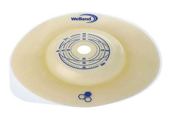 PLACCA PER COLOSTOMIA CONVESSA RITAGLIABILE AURUM2 DIAMETRO 13-25 MM FLANGIA 45 MM 5 PEZZI - Farmacianuova.eu