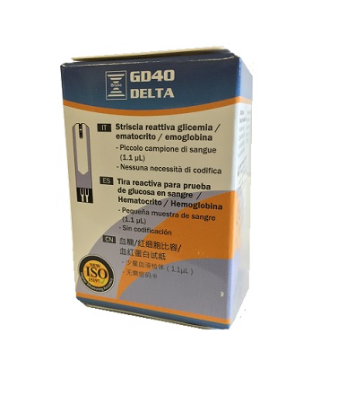 STRISCE MISURAZIONE GLICEMIA BRUNO GD40 DELTA 25 PEZZI - Farmacianuova.eu