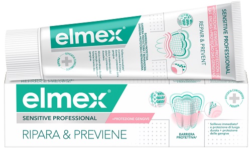 DENTIFRICIO ELMEX SENSITIVE RIPARA & PREVIENE 75 ML - Farmacianuova.eu