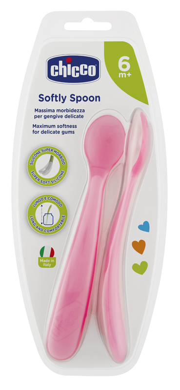CHICCO CUCCHIAIO SILICONE FEMMINILE BI PACK 6M+ - Farmacianuova.eu