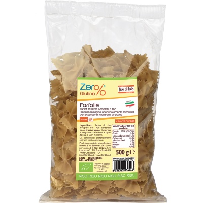 ZER% GLUTINE FARFALLE DI RISO INTEGRALE BIO 500 G - Farmacianuova.eu