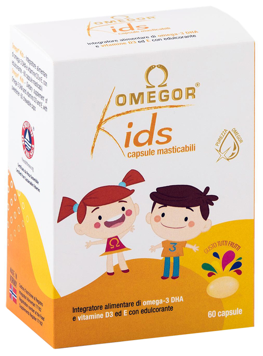 OMEGOR KIDS 60 CAPSULE MASTICABILI - Farmacianuova.eu