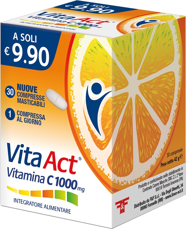 VITA ACT VITAMINA C 1000MG 30 COMPRESSE MASTICABILI - Farmacianuova.eu