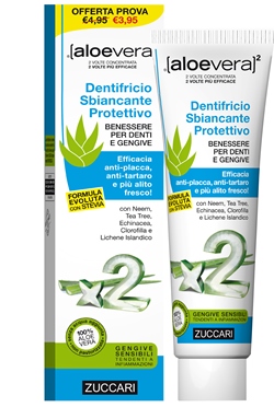 ALOEVERA2 DENTIFRICIO SBIANCANTE PROTETTIVO CON STEVIA 100 ML - Farmacianuova.eu