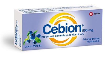 CEBION MASTICABILE MIRTILLO VITAMINA C 500 MG 20 COMPRESSE - Farmacianuova.eu