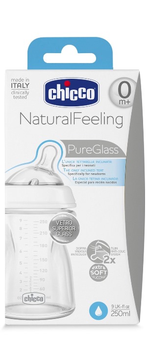 CHICCO BIBERON NATURALFEELING VETRO 0M+ 250 ML - Farmacianuova.eu