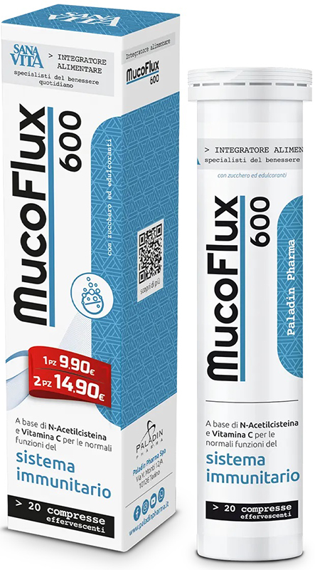 SANAVITA MUCOFLUX 600 20 CAPSULE EFFERVESCENTI - Farmacianuova.eu