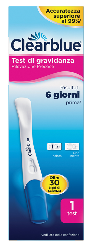 TEST DI GRAVIDANZA CLEARBLUE RILEVAZIONE PRECOCE 1 PEZZO - Farmacianuova.eu