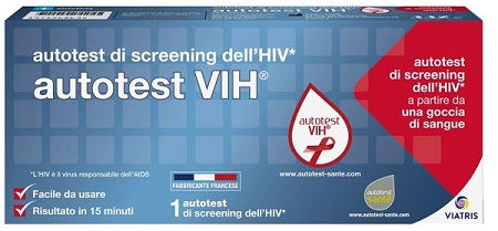 AUTOTEST VIH SCREENING DELL'HIV CONTIENE 1 AUTOTEST + SOLUZIONE + BISTURI + CEROTTO + GARZA + SALVIETTA DISINFETTANTE - Farmacianuova.eu