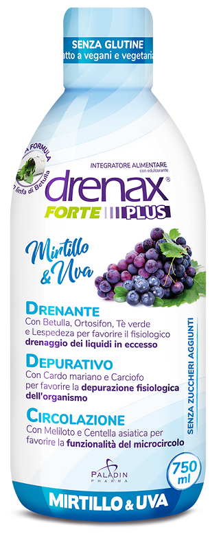 DRENAX FORTE PLUS ORIGINALE CON MIRTILLO E UVA 750 ML - Farmacianuova.eu